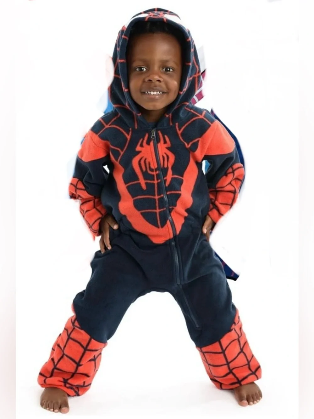 Cuddle Club Marvel Spider-Man Fleece Onesie/Costume | Blue/Red Size 3T Unisex